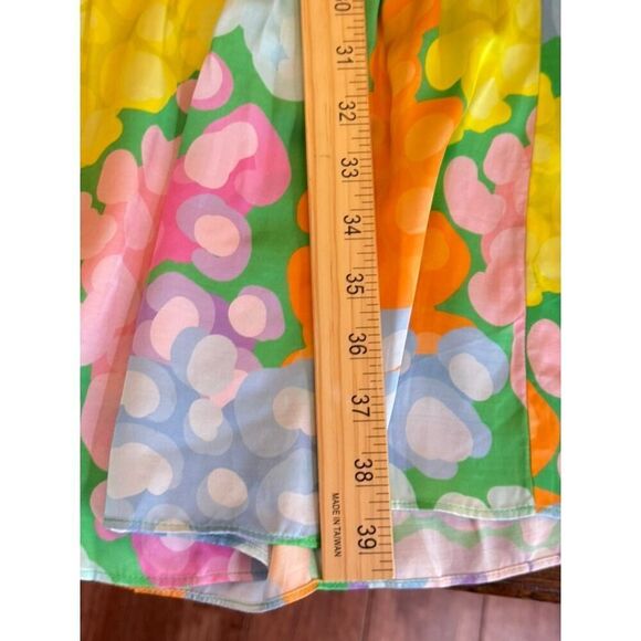 Emily McCarthy Floral Tiered Maxi Dress S Multi Tie Shoulder Summer Boho EUC - Picture 10 of 12